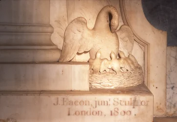 Detail eines Grabmals, 1800 Marmor